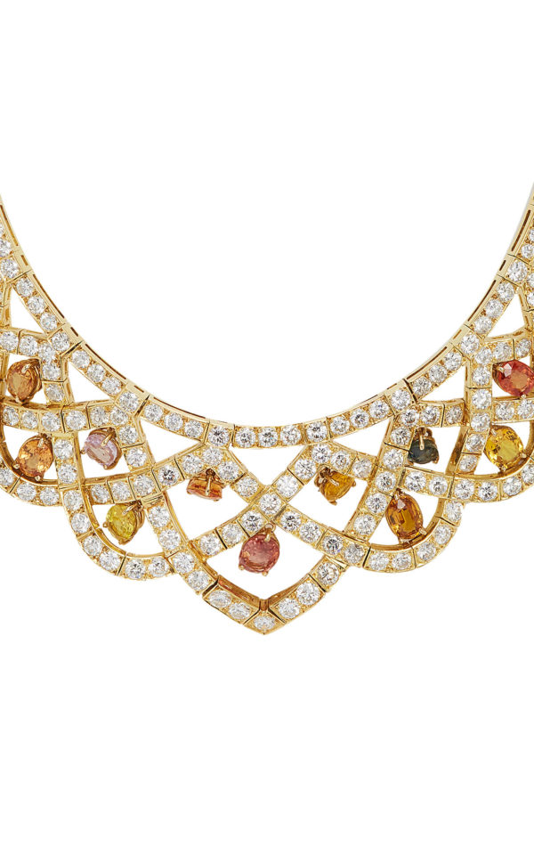 Multi-color Sapphires & Diamond Necklace - Image 2