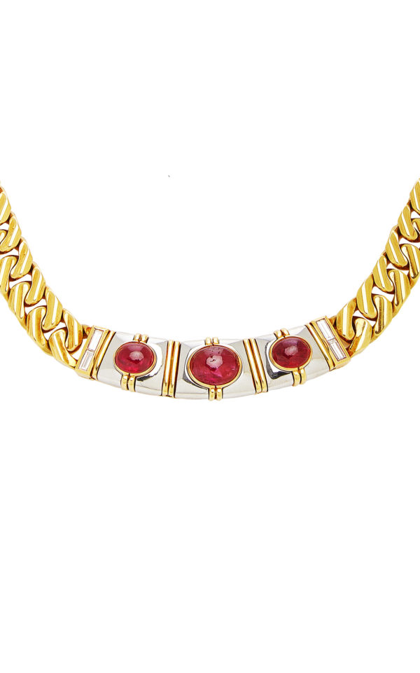 Bulgari Ruby and Gold Chain Necklace - Image 3