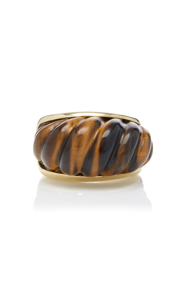 Tiffany Tiger's Eye & Gold Ring - Image 2