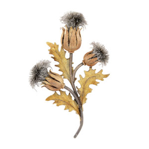Buccellati Thistle Flower Brooch