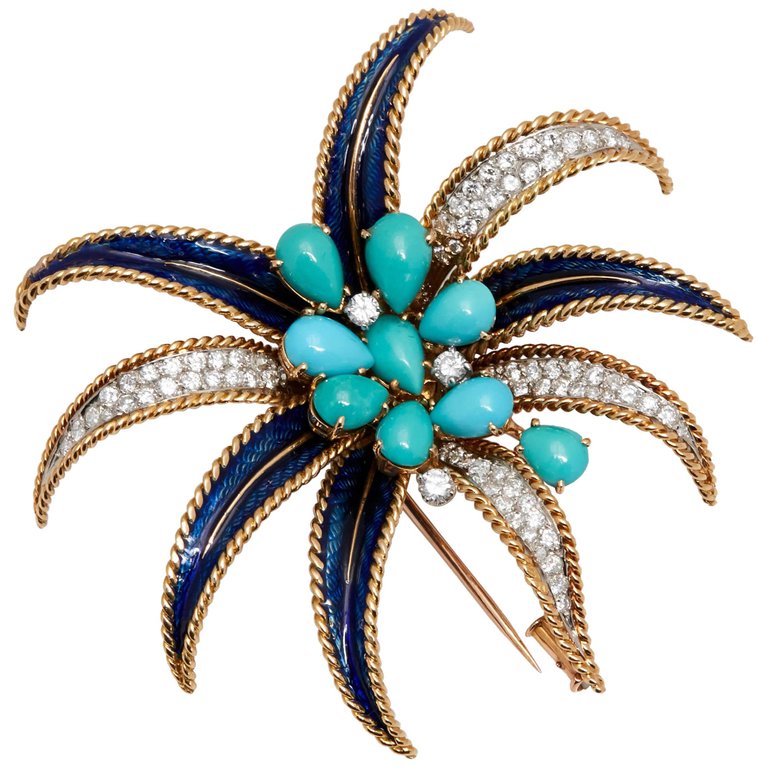 Bulgari Unique Palm Tree Brooch - Eleuteri