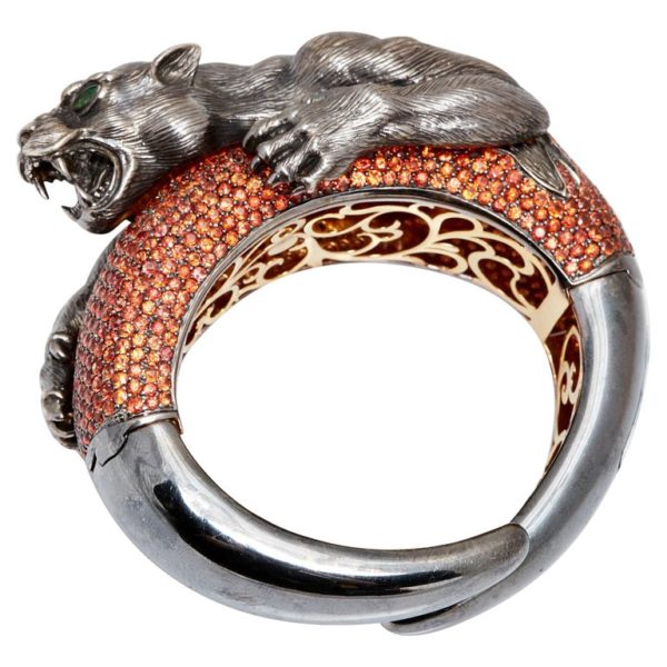 Sabbadini Panther Gold Silver Bracelet