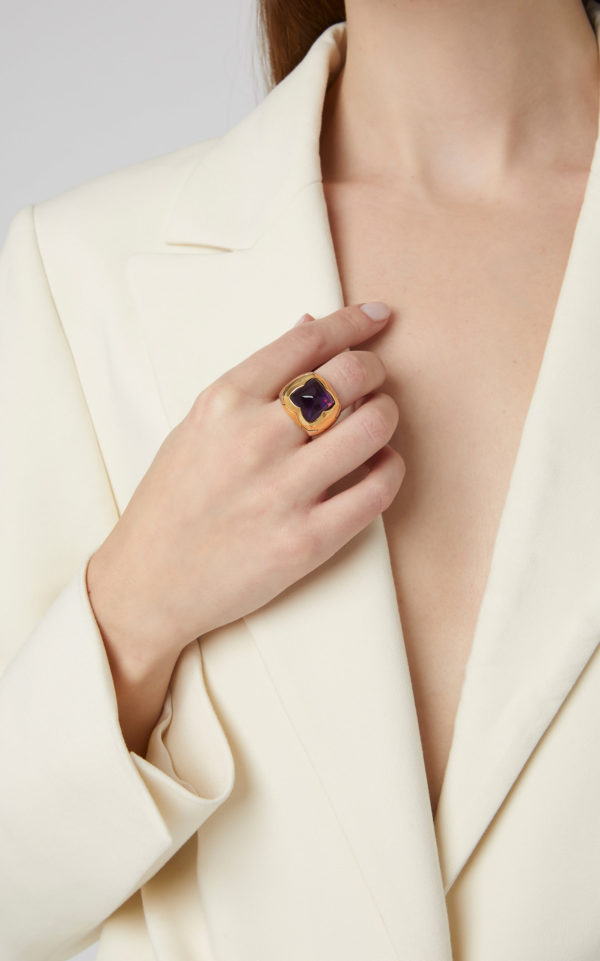 Bulgari Amethyst & Gold Ring - Image 2