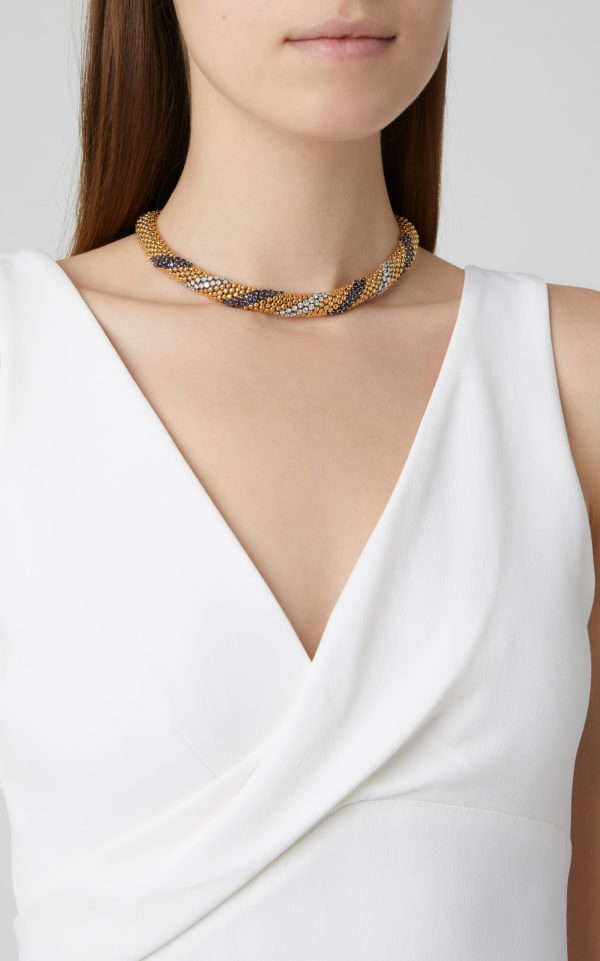 Cous-Cous Gold Sapphire and Diamond Necklace - Image 2