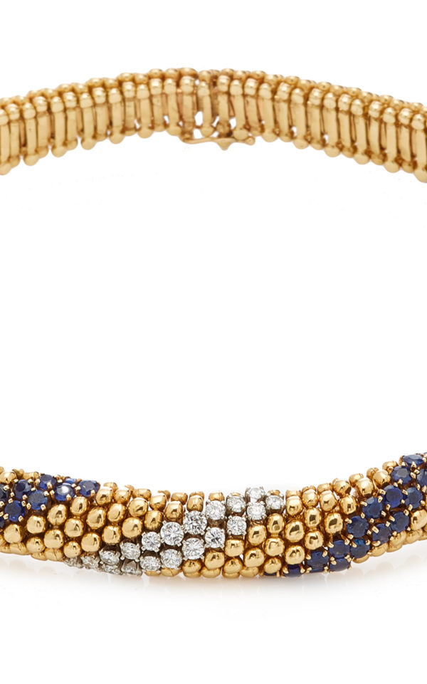 Cous-Cous Gold Sapphire and Diamond Necklace - Image 3