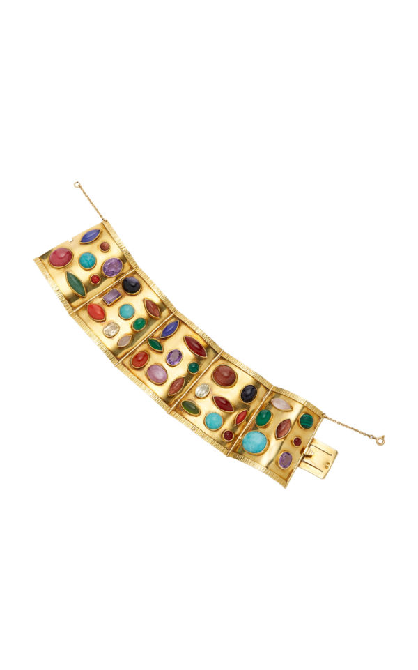Sanz Gold and Multi-Color Stone Bracelet - Image 2