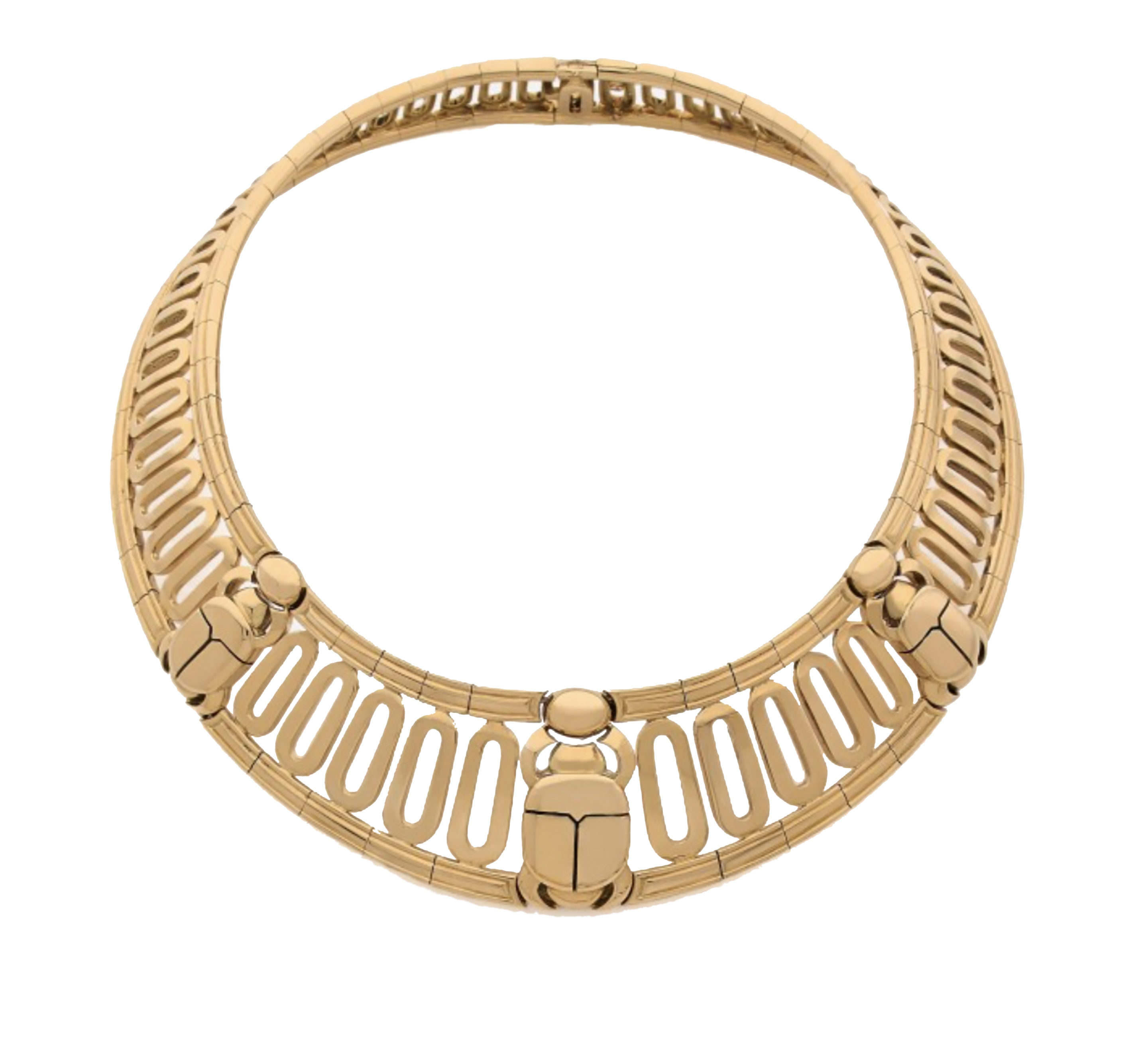 Cartier Scarab Gold Collar Necklace 