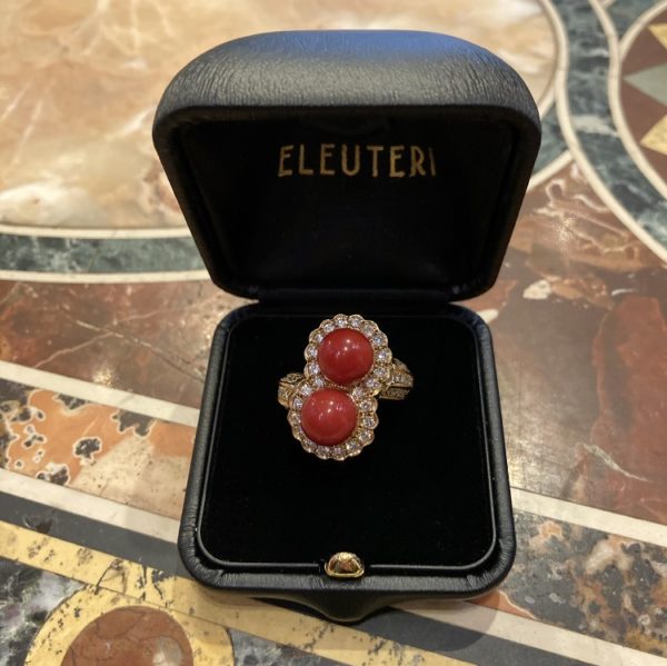 Coral and Diamond Ring - Image 6