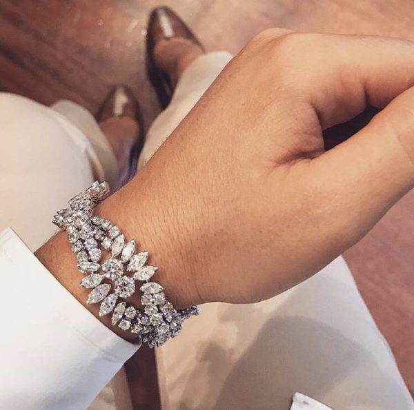 Diamond Marquise and Round Cut Bracelet - Image 2