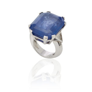 Natural 50ct Ceylon Sapphire Ring