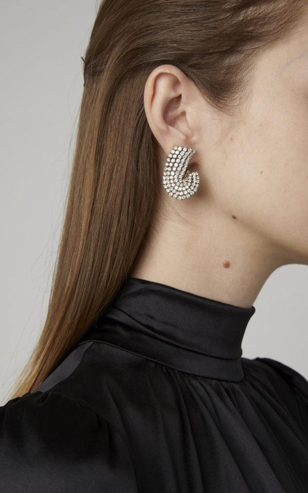 Classic Round Cut Diamonds Earclips - Image 2