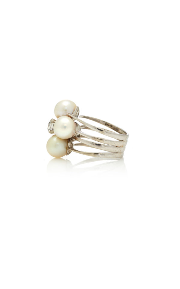 Pearls and Diamond Ring - Image 4