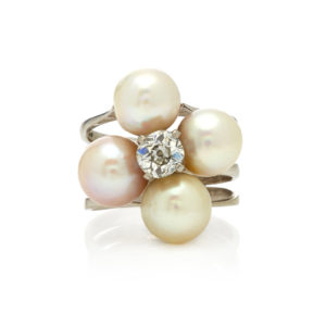 Pearls and Diamond Ring