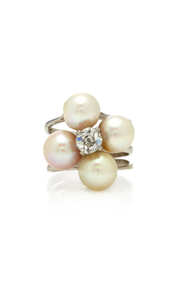 Pearls and Diamond Ring