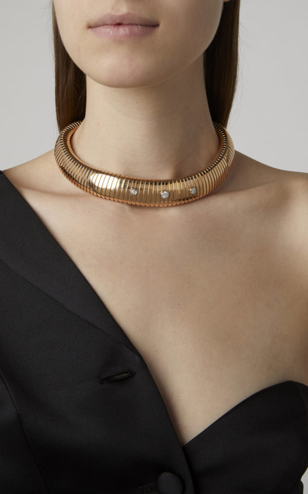 Bulgari Tubogas and Diamond Necklace - Image 2