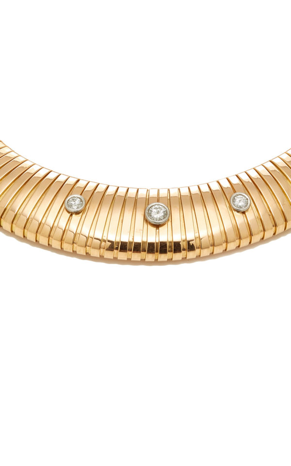 Bulgari Tubogas and Diamond Necklace - Image 3