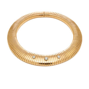 Bulgari Tubogas and Diamond Necklace