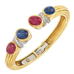David Webb Ruby & Sapphire Bracelet