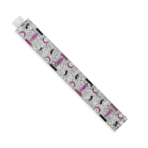 Art Deco Ruby, Onyx and Diamond Bracelet