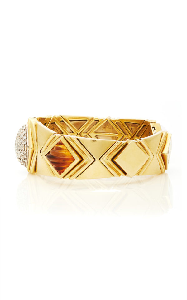 Peridot Citrine & Diamond Bracelet - Image 3