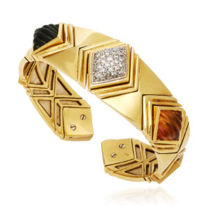 Peridot Citrine & Diamond Bracelet