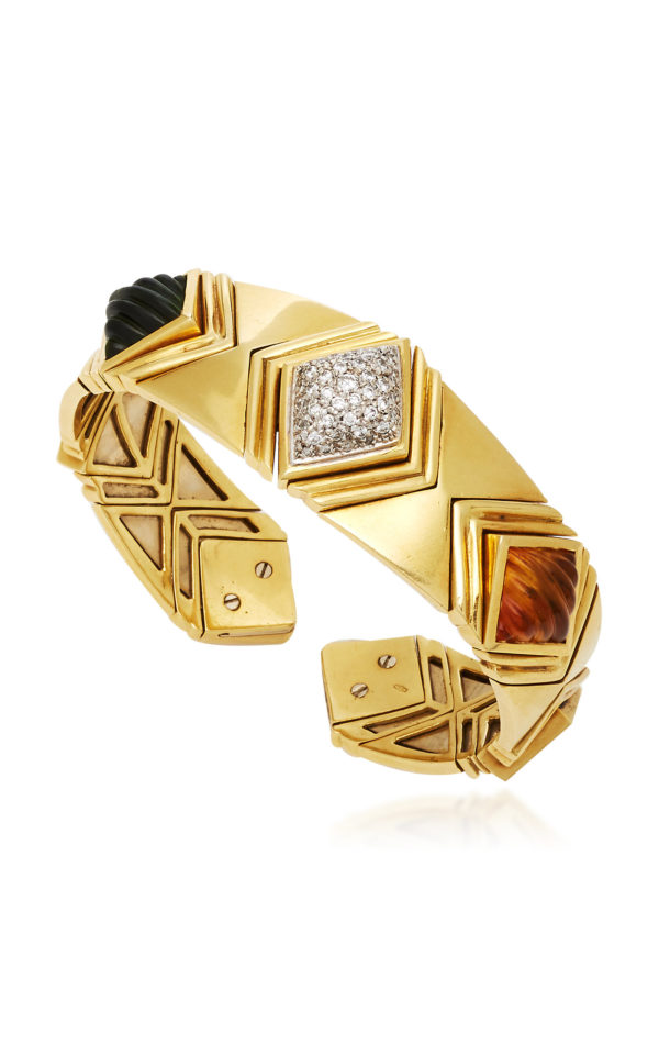 Peridot Citrine & Diamond Bracelet