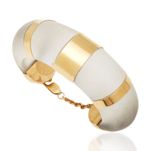 Rock Crystal and Gold Bracelet