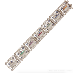 Exquisite Art Deco Basket Bracelet