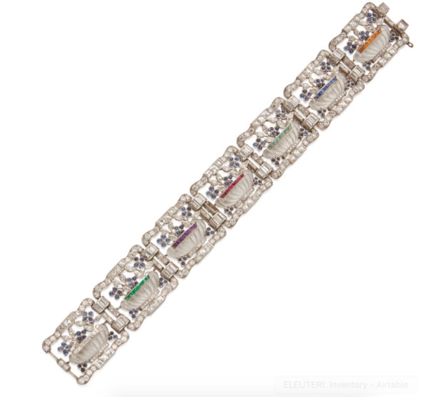 Exquisite Art Deco Basket Bracelet