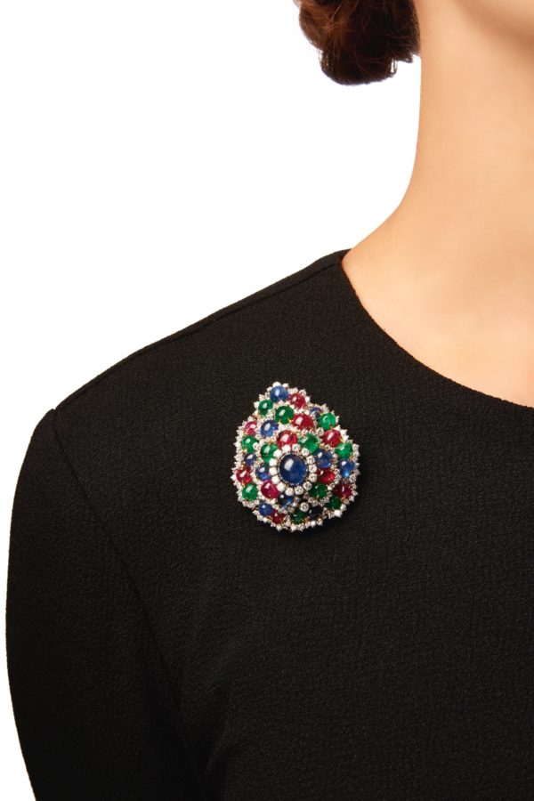 Bulgari Dolce Vita Period Sapphire, Ruby and Emerald Brooch - Image 2
