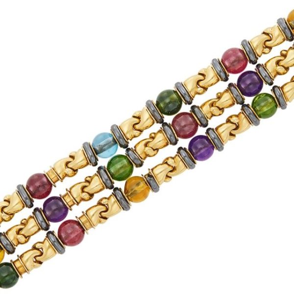 Bulgari Gancio Colored Stones and Hematite Set - Image 2