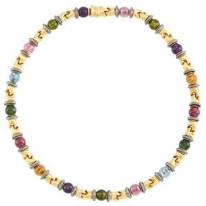 Bulgari Gancio Colored Stones and Hematite Set