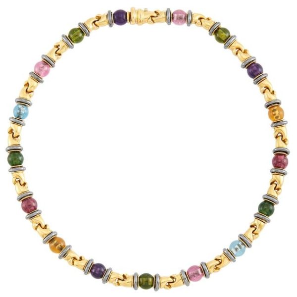 Bulgari Gancio Colored Stones and Hematite Set