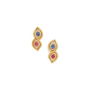 Bulgari Sapphire Ruby and Diamonds Ear Pendants