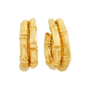Cartier Gold Bamboo Hoop Earclips
