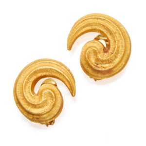 Gold Swirl Earclips