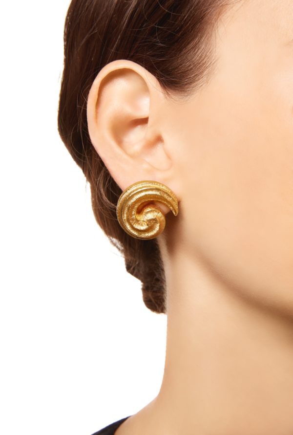 Gold Swirl Earclips - Image 2