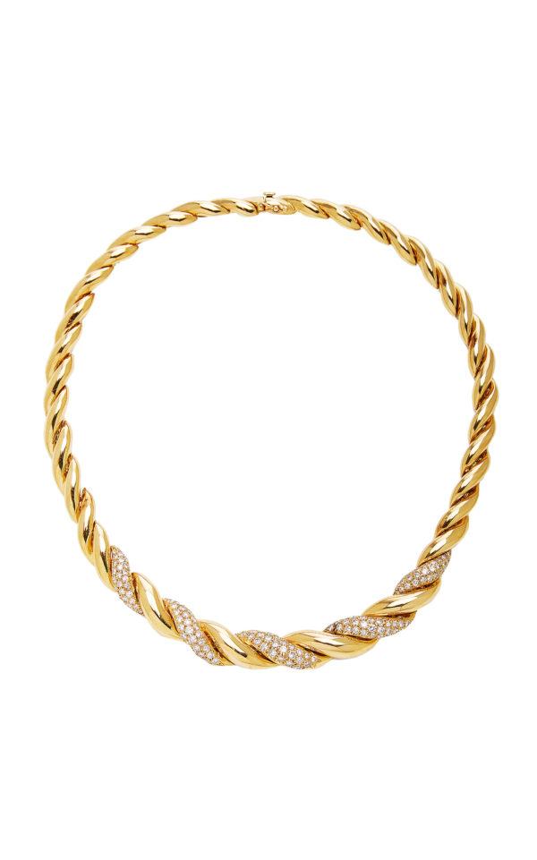 Van Cleef Gold & Diamond Necklace - Image 4