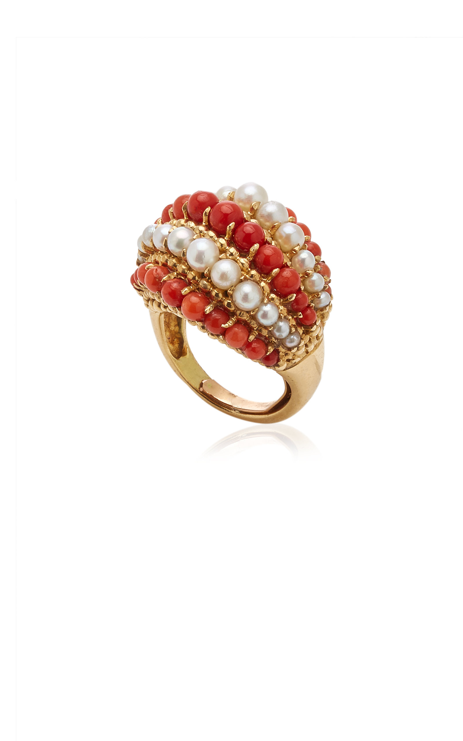 Van Cleef Coral and Pearl Ring - Image 3