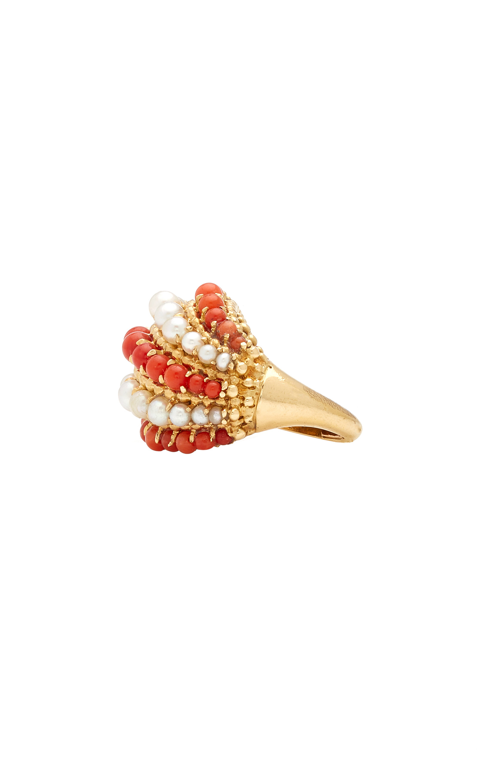 Van Cleef Coral and Pearl Ring - Image 4
