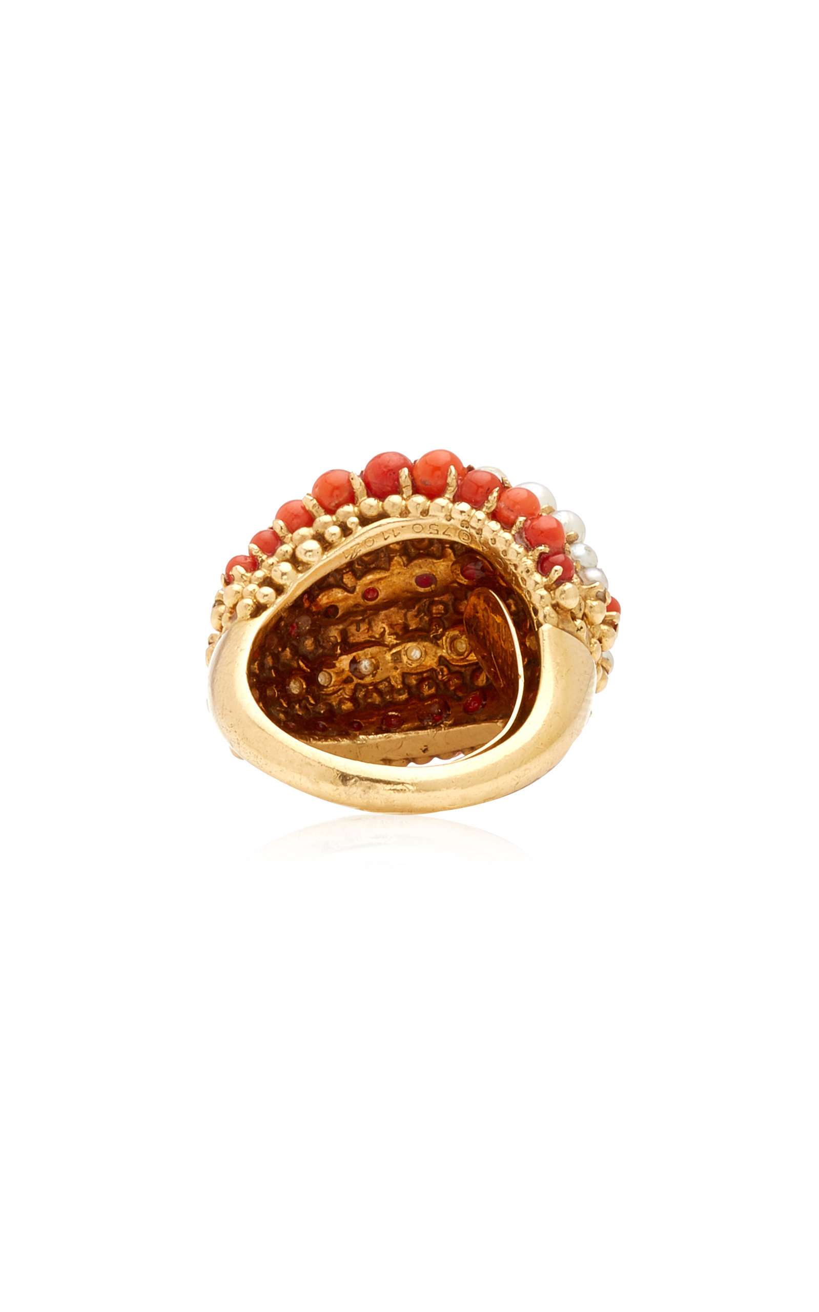 Van Cleef Coral and Pearl Ring - Image 5