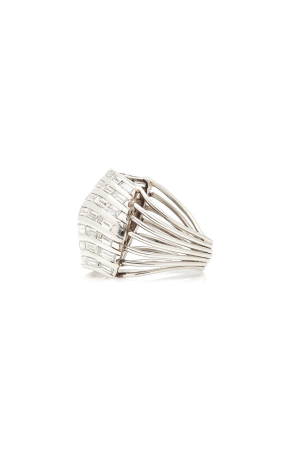 Wavy Diamond Cocktail Ring - Image 3
