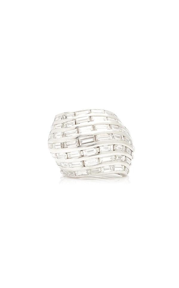 Wavy Diamond Cocktail Ring - Image 5