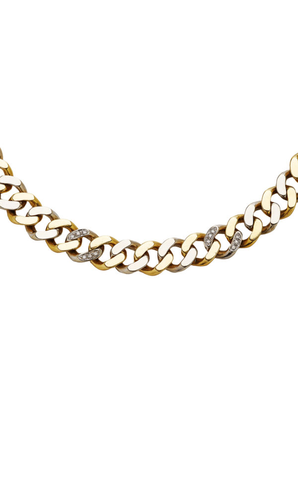 Italian Groumette Curb Chain Necklace - Image 3