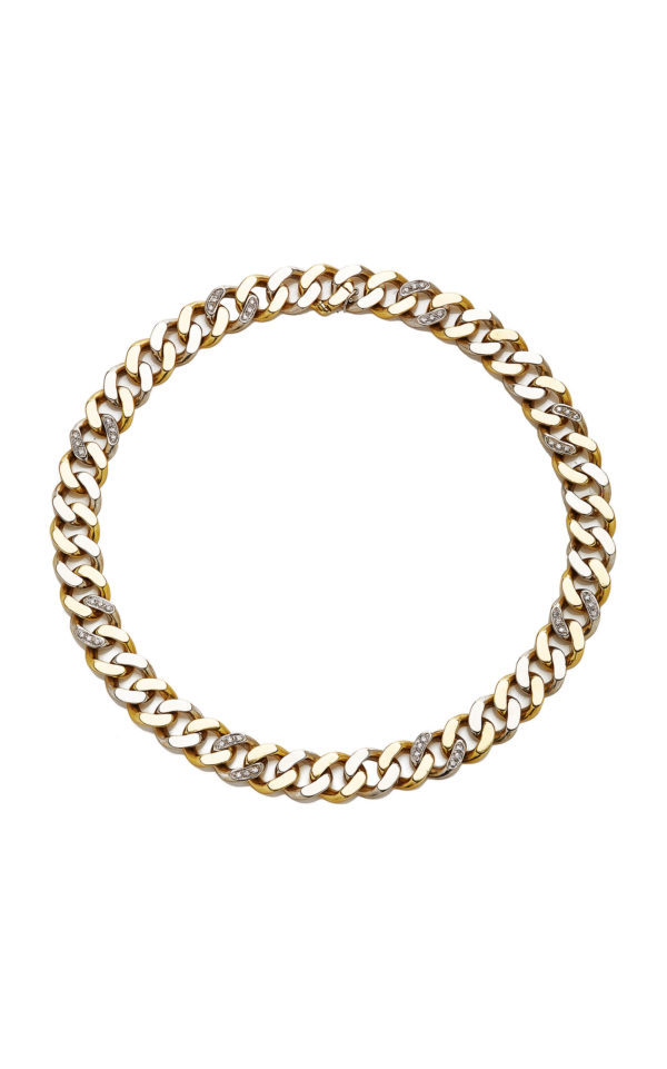 Italian Groumette Curb Chain Necklace