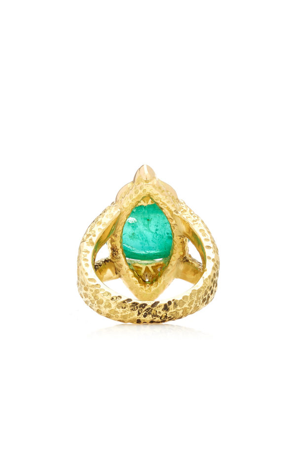 Cabochon Emerald and Gold Ring - Image 4