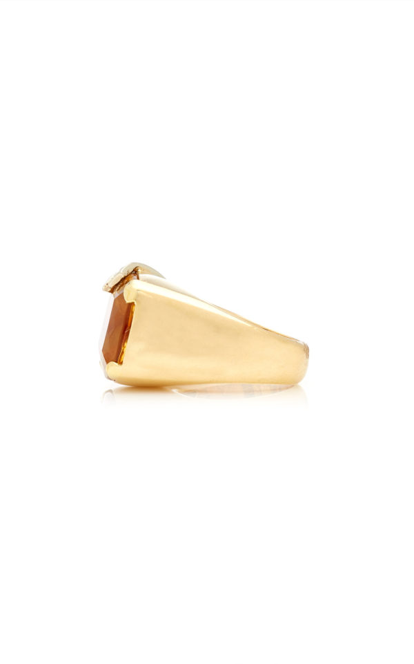 Ruby Citrine and Gold Retro Ring - Image 3