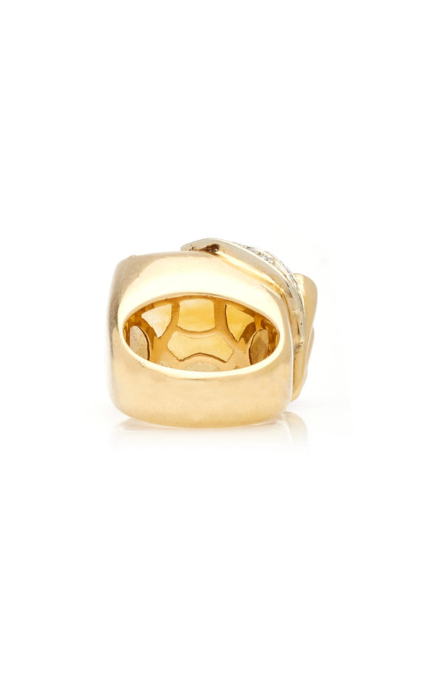 Ruby Citrine and Gold Retro Ring - Image 4