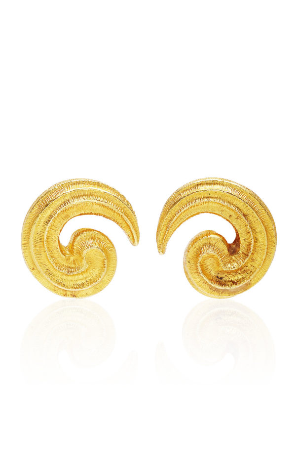 Gold Swirl Earclips - Image 2