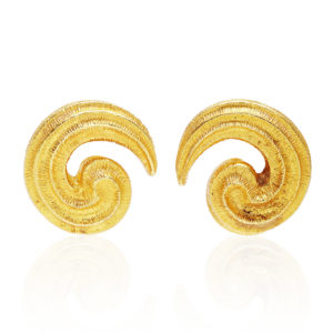Gold Swirl Earclips